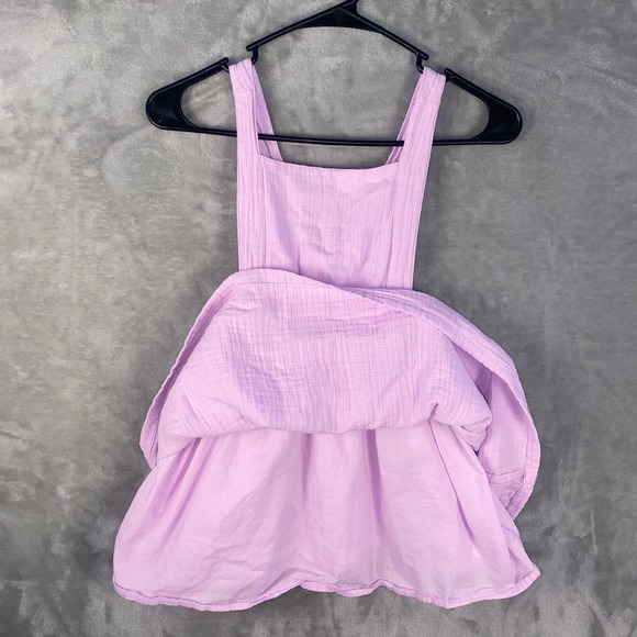 Shabby Chic Girls Lavender Muslin Pinafore Dress Size 6 - Picture 6 of 8